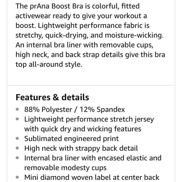 NEW Prana high neck sports bra - Picture 7 of 7